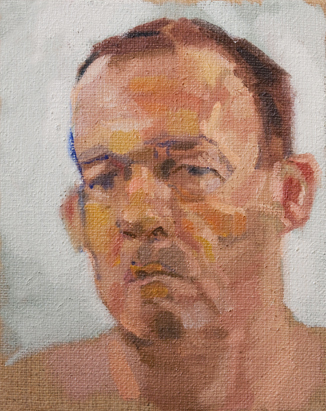 This is an oil painting portrait of paul