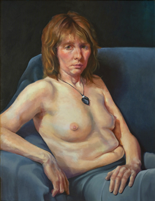 Woman with no shirt